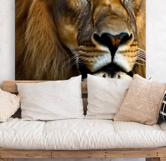The Hunt. Lion Reproduction
