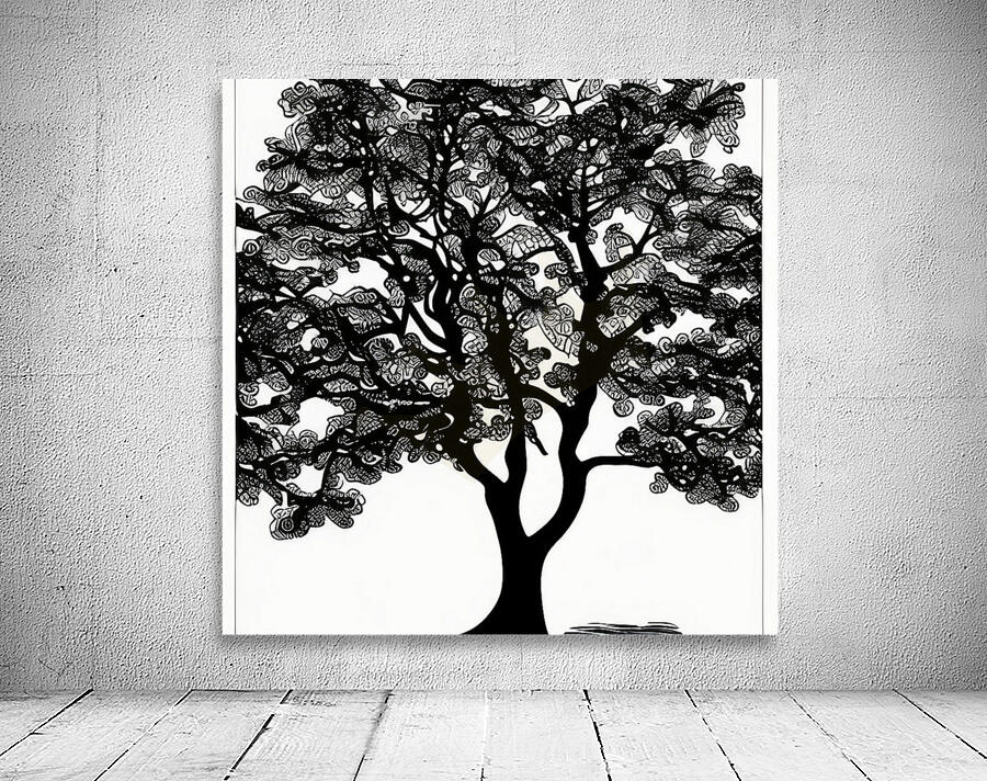 Tree of Life - Line Art Wall Preview