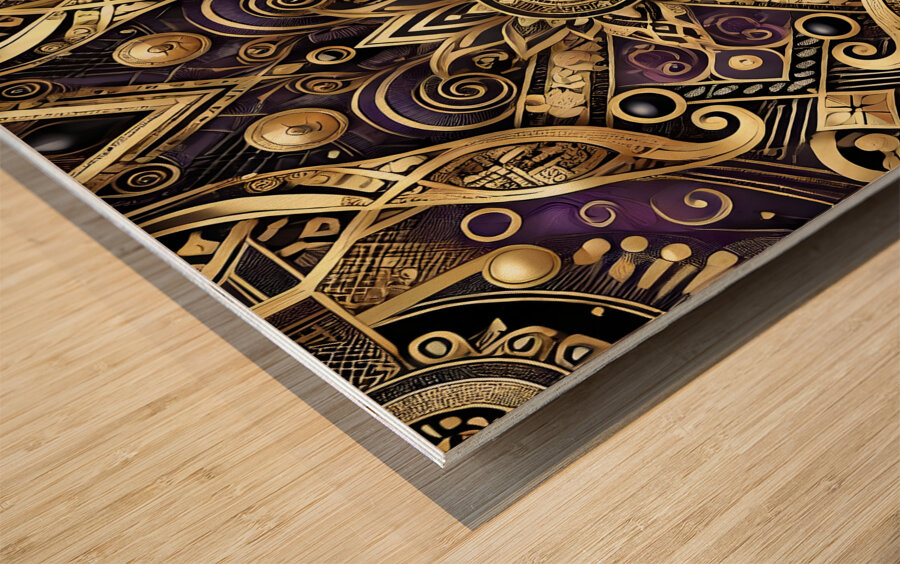 Threads of Heritage: Afrocentric Wearable Art Collection 1 1 Wood print