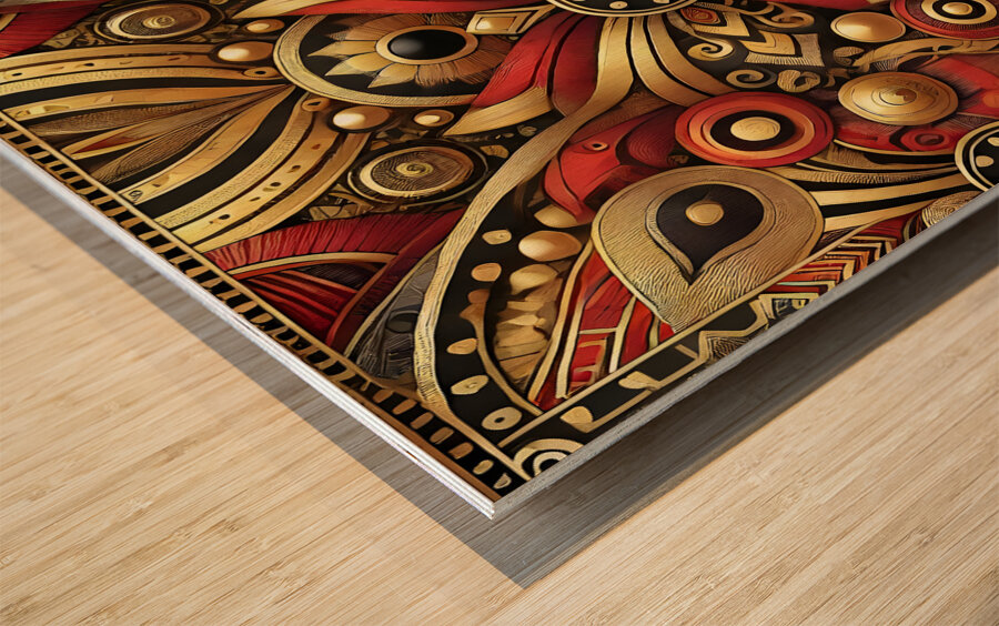 Threads of Heritage: Afrocentric Wearable Art Collection 1 2 Wood print