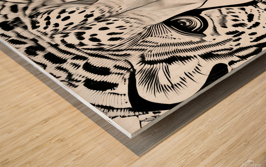 Initiated - Line Art Wood print