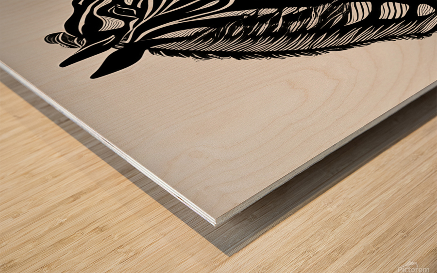 Jackson. Black Stallion. Impression sur bois