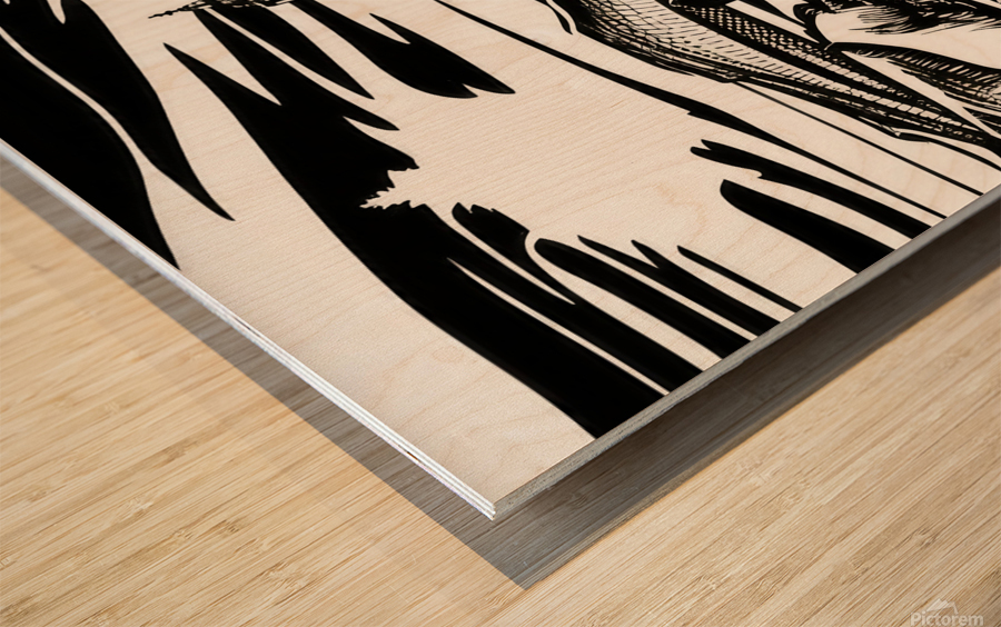 The Farm House. Wood print