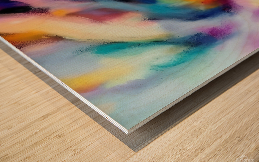 Distance. Abstract.  Wood print