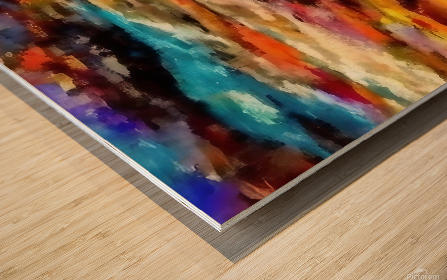 Faith. Abstract.  Wood print