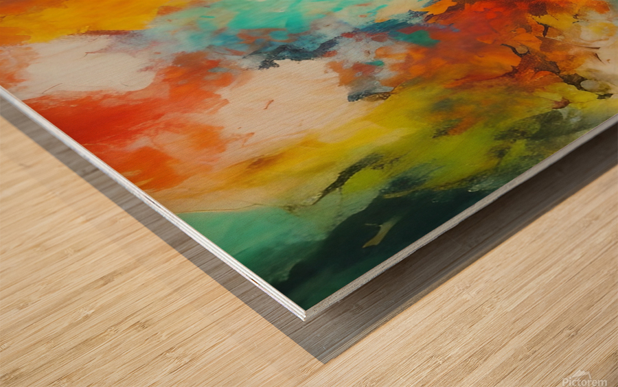 Dispersed Visions. Abstract.  Wood print