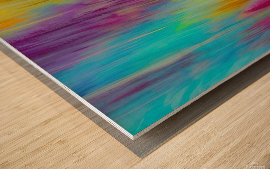 Pastels. Abstract. Wood print