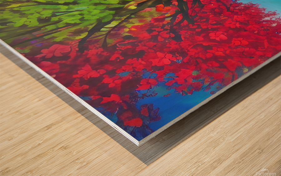 Tree of Love. Abstract. Wood print