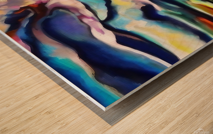 Mountain View. Abstract. Wood print