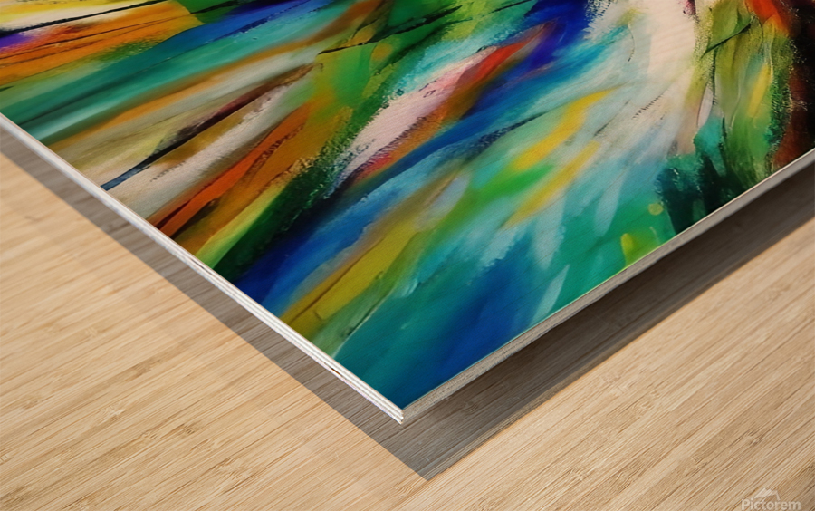 Electric Dreams. Abstract. Wood print