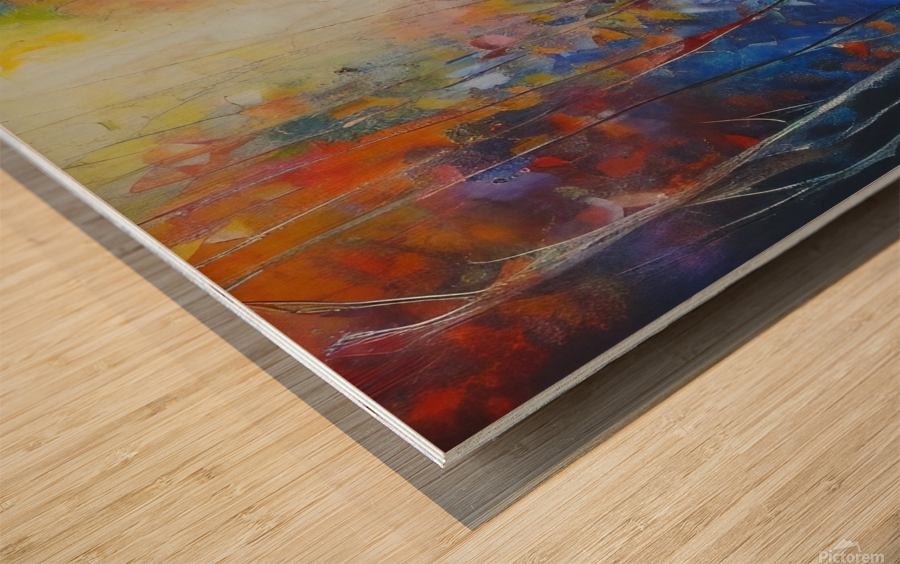 Destined. Abstract.  Wood print