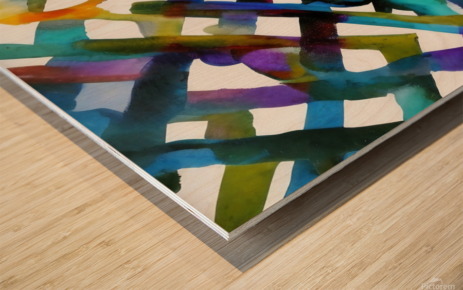 Criss Cross. Abstract. Wood print