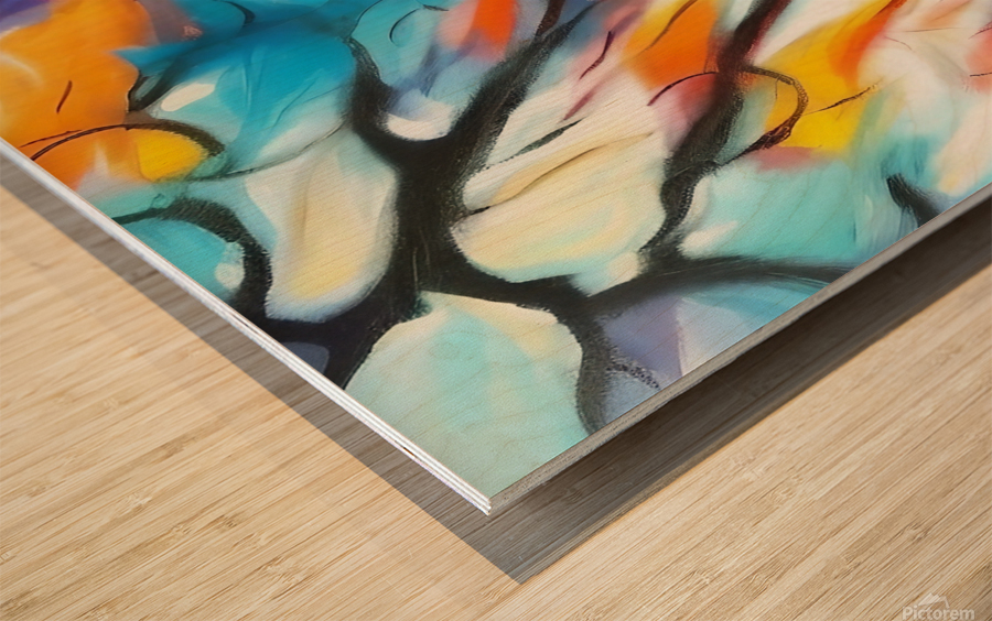 Branched Light. Abstract. Wood print