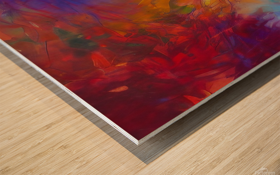 Lost. Abstract. Wood print