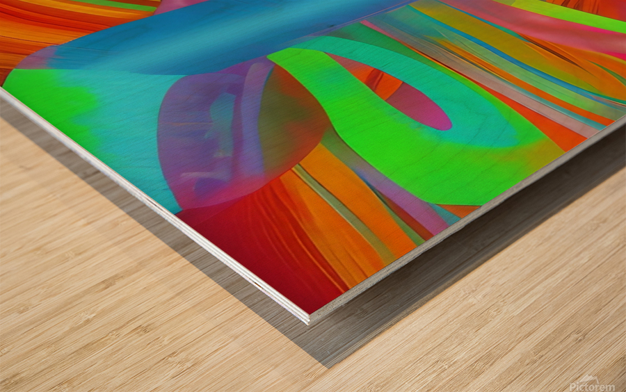 Diversion. Abstract. Wood print