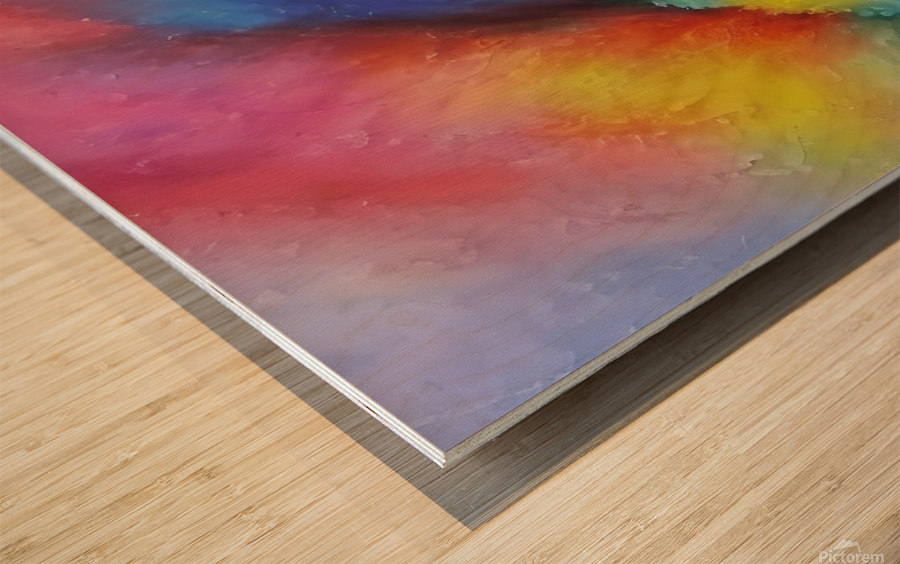 Delicate Pastels. Abstract  Wood print