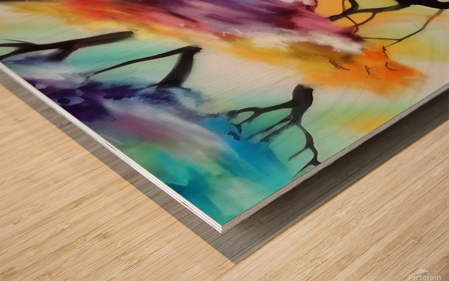 Hommage. Abstract. Wood print