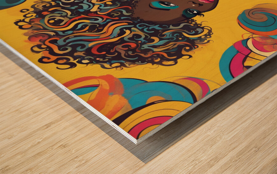 Melanin Magic  34 Wood print