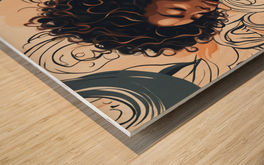 Melanin Magic  39 Wood print