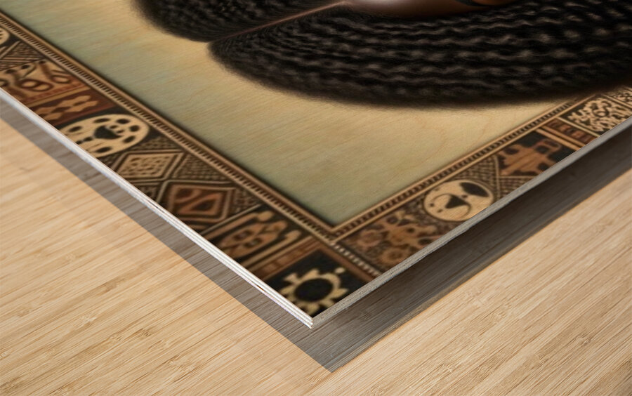 Black Mona Lisa Impression sur bois