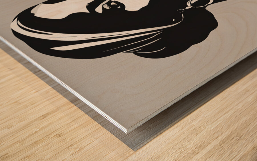 Silhouette of Strength Collection 1 - The Artful Mane 15 Wood print