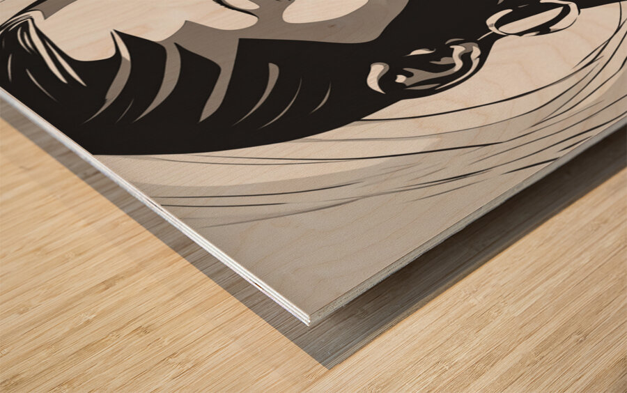 Silhouette of Strength Collection 1 - The Artful Mane 40 Wood print