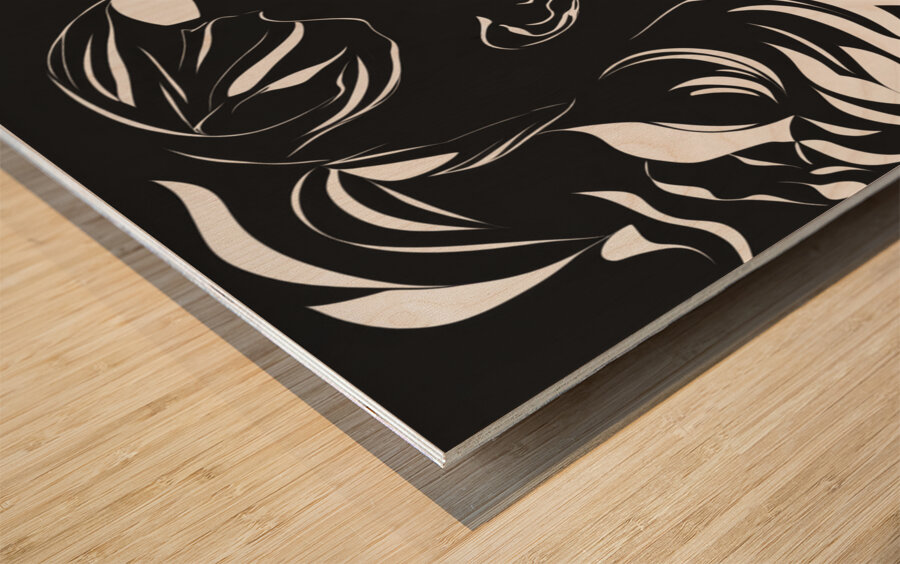 Silhouette of Strength Collection 1 - The Artful Mane 46 Wood print