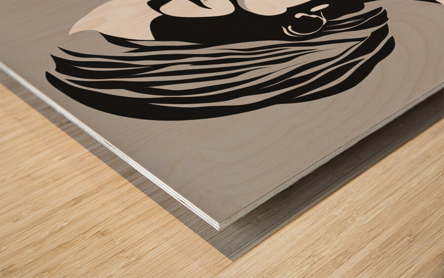 Silhouette of Strength Collection 1 - The Artful Mane 52 Wood print