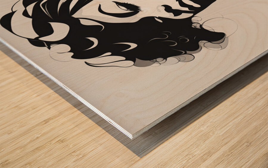 Silhouette of Strength Collection 1 - The Artful Mane 60 Wood print