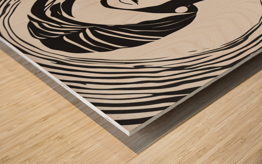 Silhouette of Strength Collection 1 - The Artful Mane 61 Impression sur bois