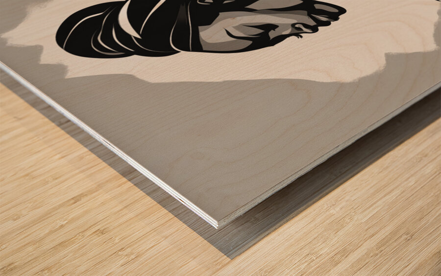 Silhouette of Strength Collection 1 - The Artful Mane 65 Wood print