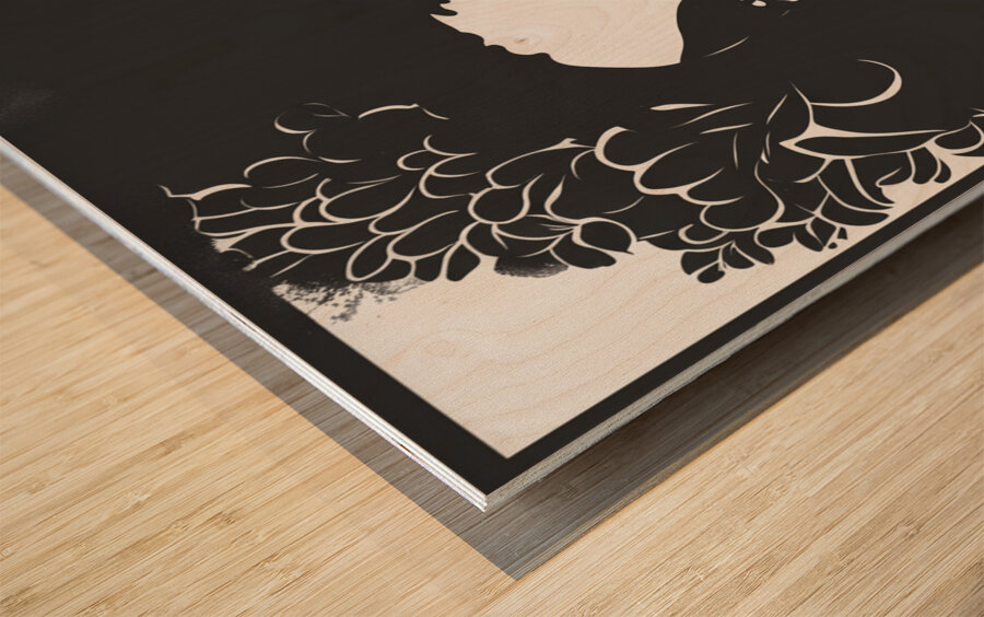 Silhouette of Strength Collection 2 - The Artful Mane 3 Wood print