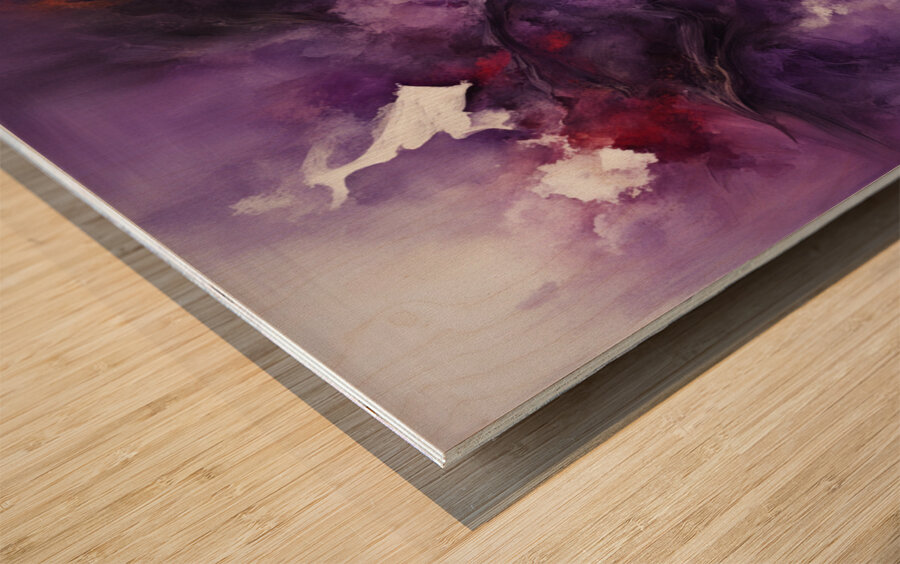 The Purle Aurora 2 Wood print