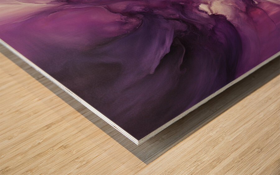 The Purle Aurora 4 Wood print