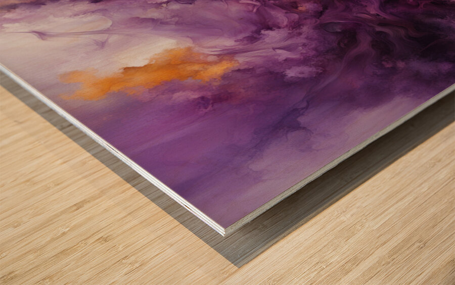 The Purle Aurora 11 Wood print