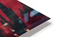 Red grunge scratched background texture 1 HD Metal print