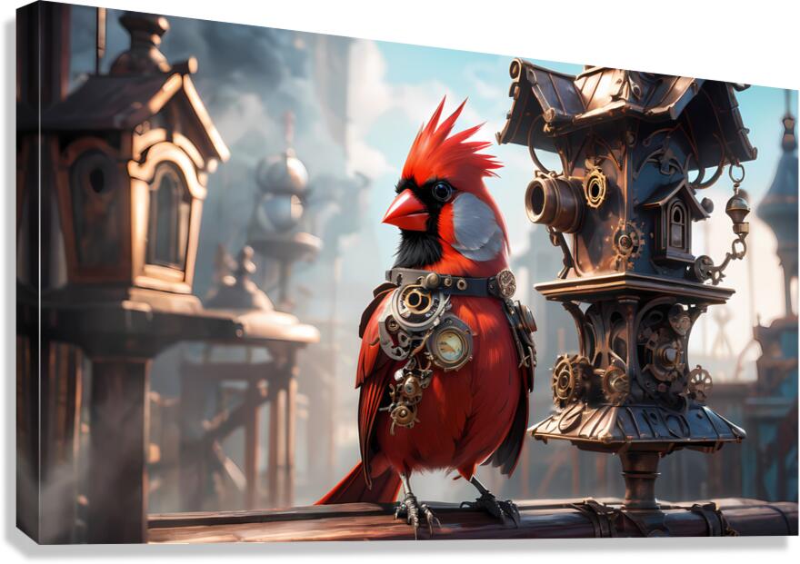 Steam Punk Cardinal Canvas Print