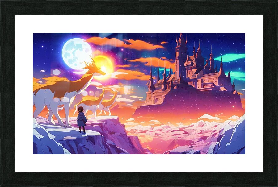Fantasy Dragon World Picture Frame print