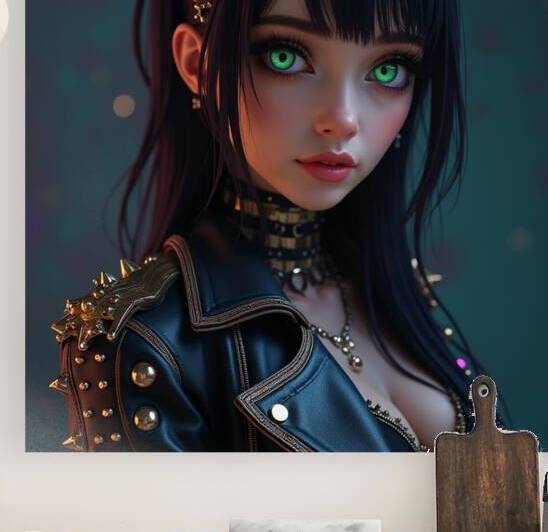 Green Eyed Rocker Chick by The Lazy Eye Shop