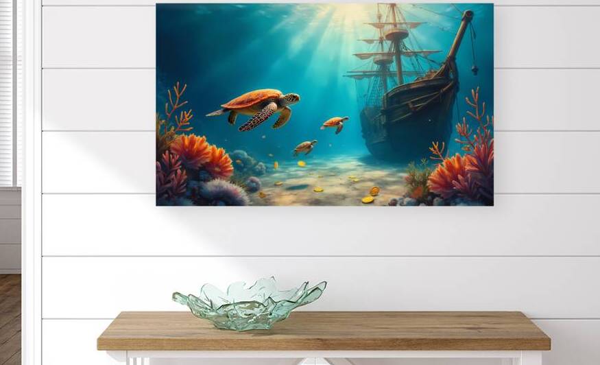 Sea Turtles and Sunken Treasure by The Lazy Eye Shop