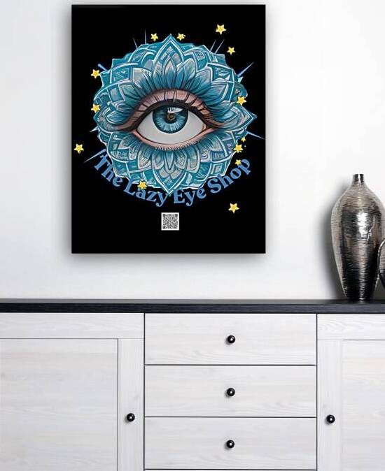 Blue Lazy Eye Design by The Lazy Eye Shop