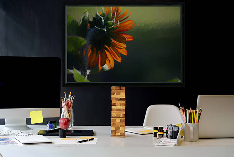 Sunflower photo painting by Marie-Claude Berard