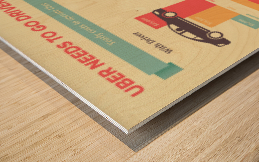 UBER should go Driver less Wood print