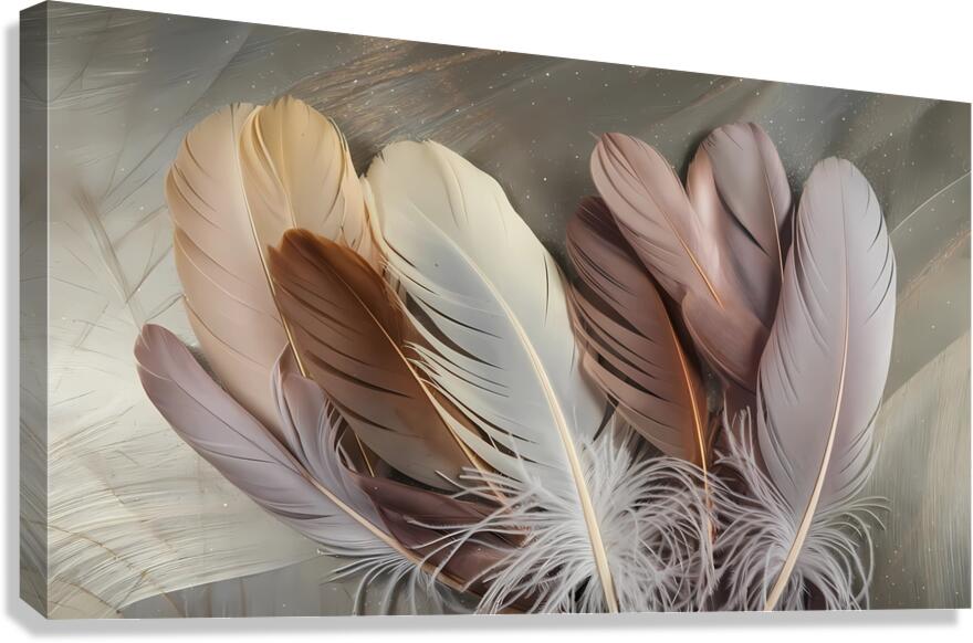 Timeless Grace: Harmonious Feather Artwork Canvas Print