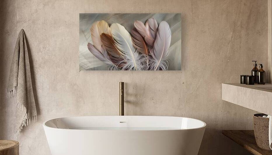 Timeless Grace: Harmonious Feather Artwork by Connected Creations