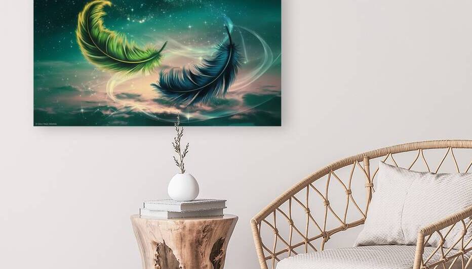 Celestial Feathers: A Jewel-Toned Magical Dreamscape by Connected Creations