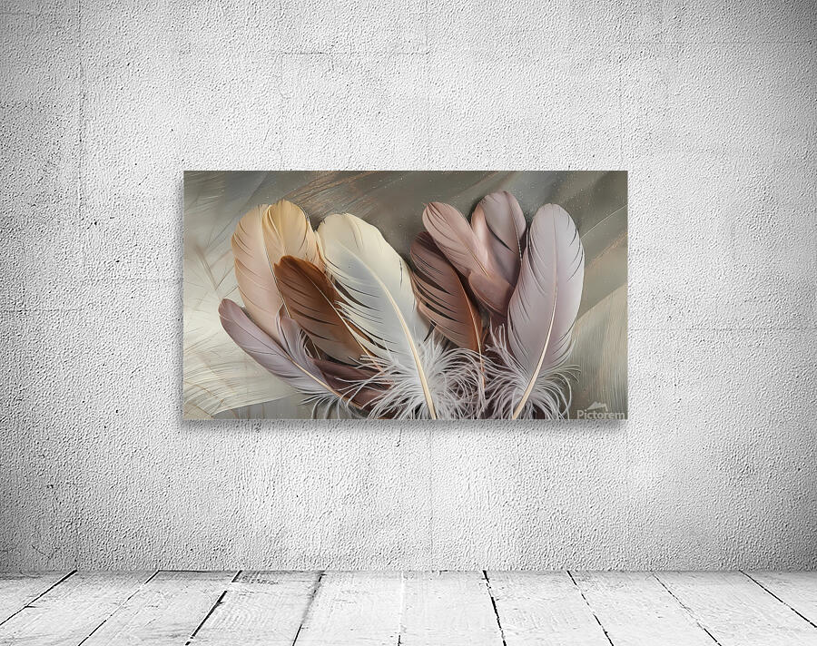 Timeless Grace: Harmonious Feather Artwork Wall Preview