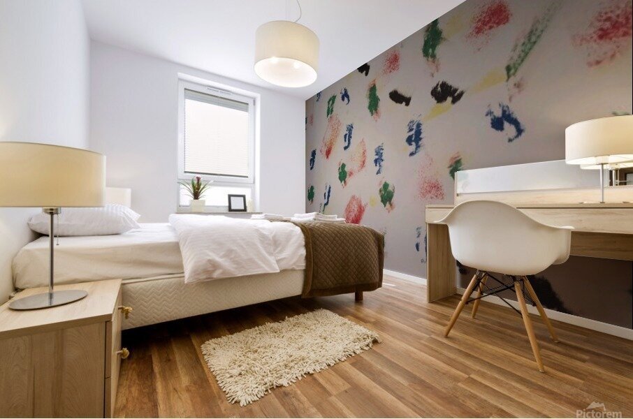 Multicolored Finger Prints Mural print