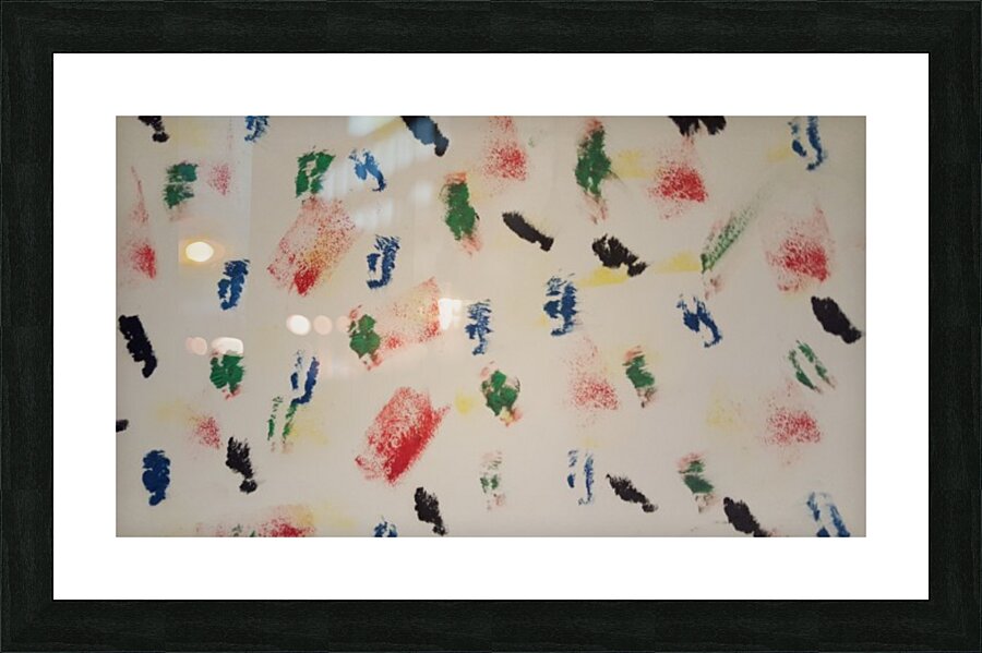 Multicolored Finger Prints Picture Frame print