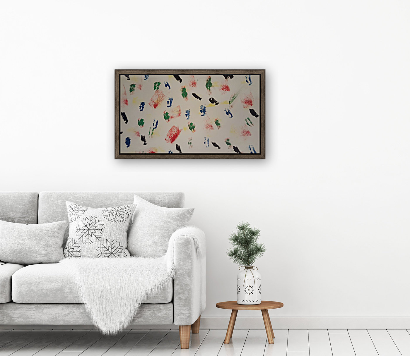 Multicolored Finger Prints Reproduction